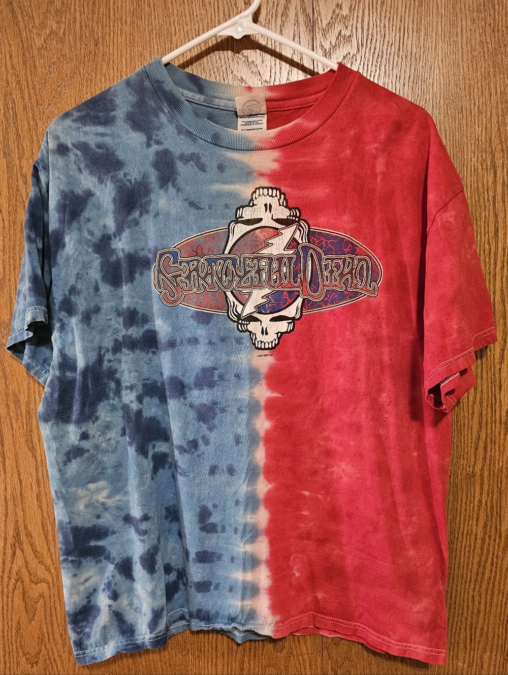 Vintage 90s Grateful Dead Tie Dye T-Shirt Distressed Worn Aged Concert Tee